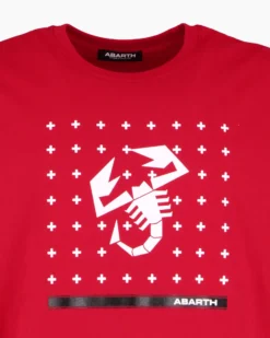 ABARTH - MAGLIA MANICA LUNGA ROSSA DA UOMO CON STAMPA