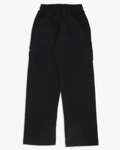ACDC - PANTALONE TUTA NERO CON TASCONI WIDE LEG PER RAGAZZA