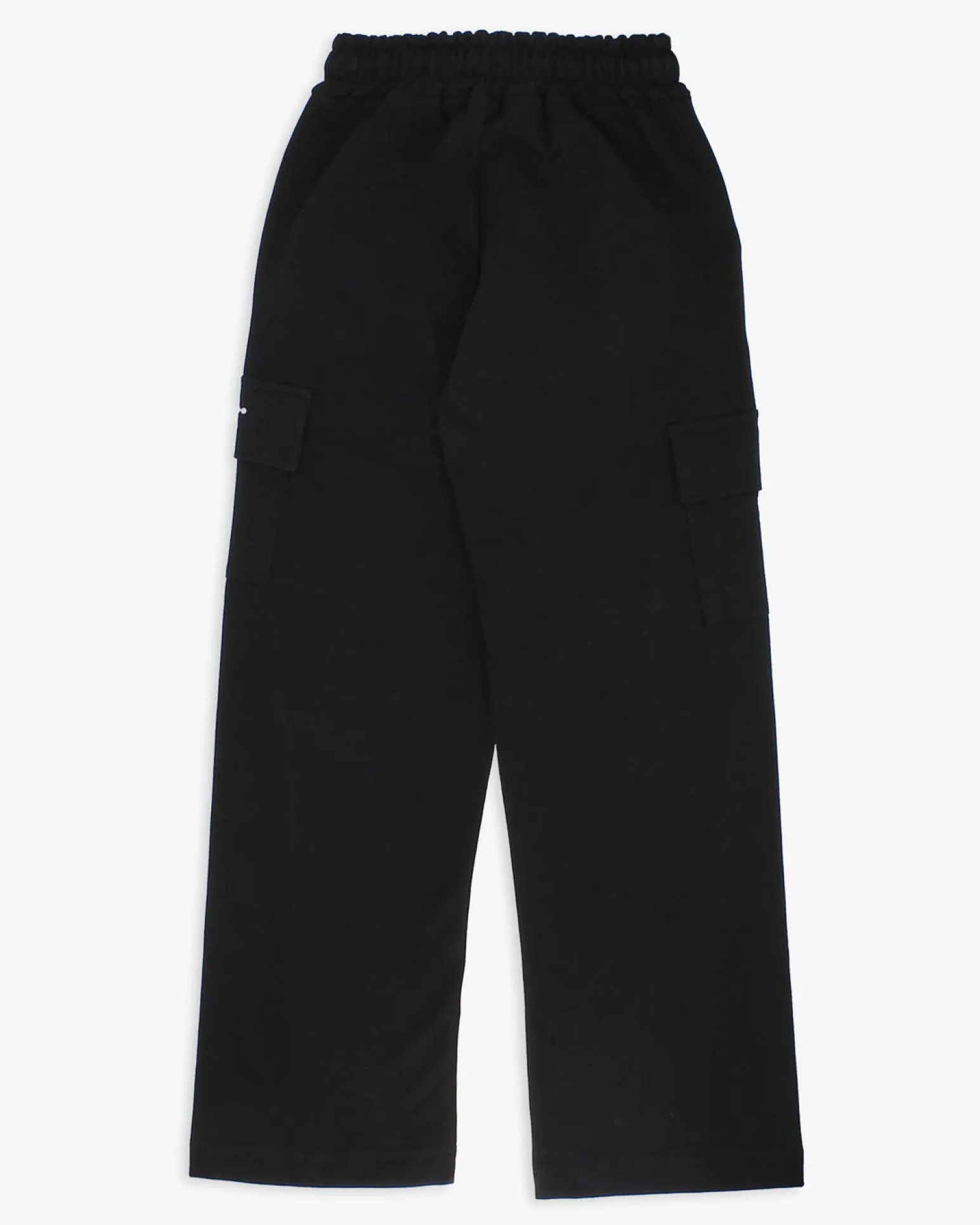 ACDC - PANTALONE TUTA NERO CON TASCONI WIDE LEG PER RAGAZZA