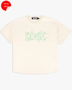 ACDC - TSHIRT MANICA CORTA BEIGE IN COTONE PER REGAZZE