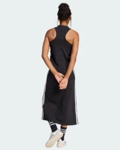ADIDAS - VESTITINO SMANICATO 3 RIGHE ESSENZIALI NERO DA DONNA - JE1208