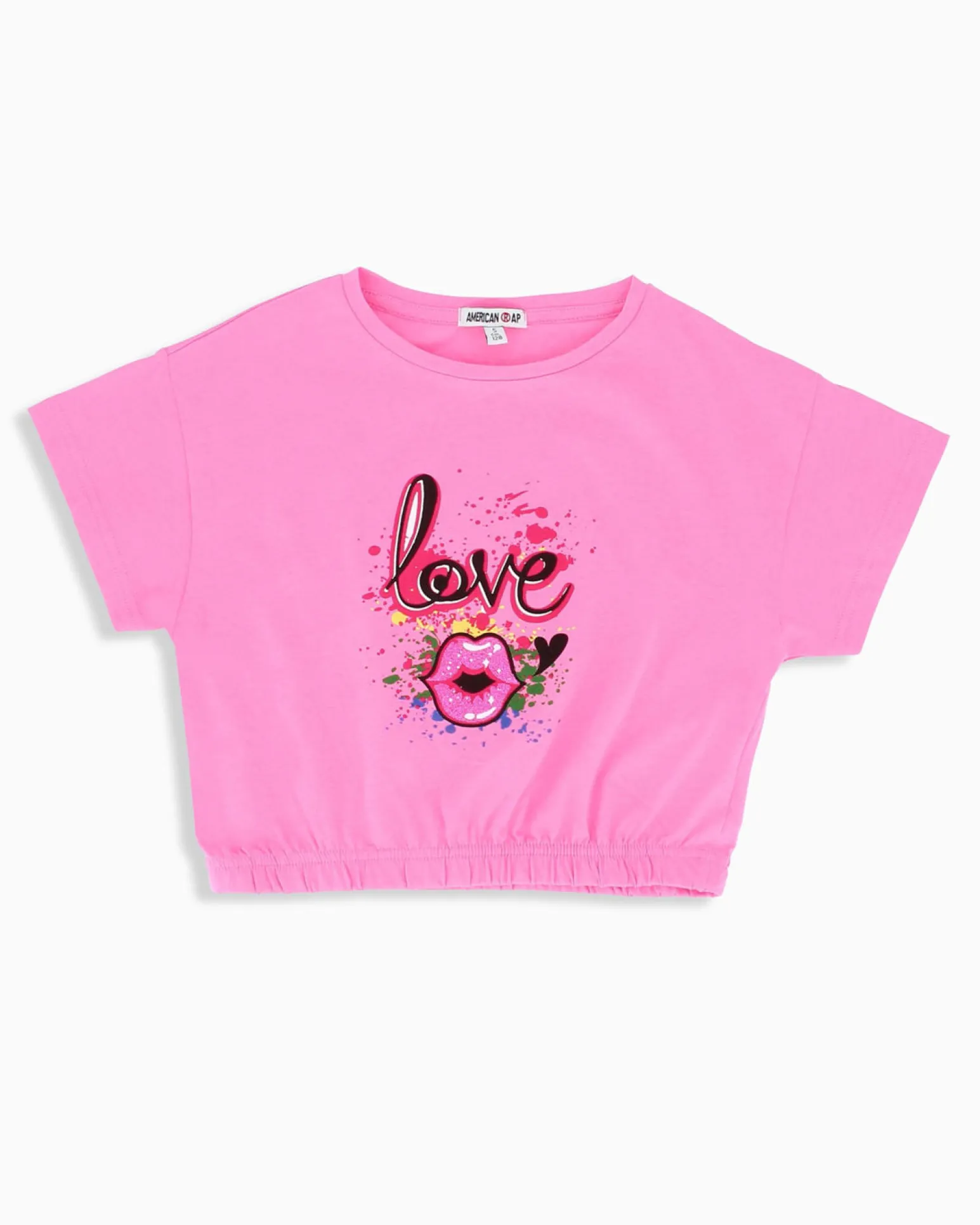 AMERICAN RAP - GIRL TOP MEZZA MANICA