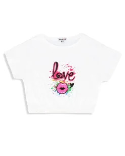 AMERICAN RAP - GIRL TOP MEZZA MANICA