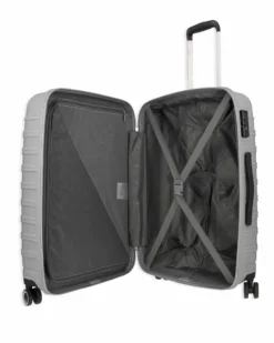AMERICAN TOURISTER - TROLLEY ARGENTO IN ABS 4 RUOTE CON COMBINAZIONE TSA