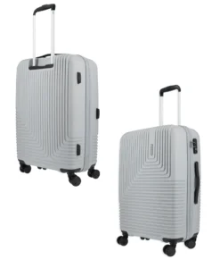 AMERICAN TOURISTER - TROLLEY ARGENTO IN ABS 4 RUOTE CON COMBINAZIONE TSA