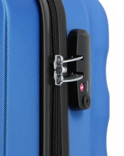 AMERICAN TOURISTER - TROLLEY BLU 4 RUOTE IN ABS CON COMBINAZIONE TSA
