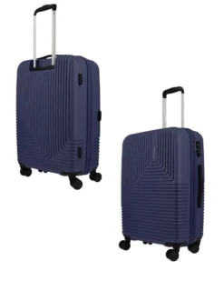 AMERICAN TOURISTER - TROLLEY BLU IN ABS 4 RUOTE CON COMBINAZIONE TSA
