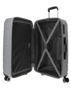 AMERICAN TOURISTER - TROLLEY GRIGIO IN ABS 4 RUOTE CON COMBINAZIONE TSA