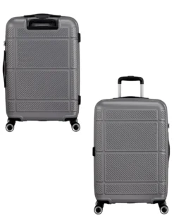 AMERICAN TOURISTER - TROLLEY GRIGIO IN ABS 4 RUOTE CON COMBINAZIONE TSA