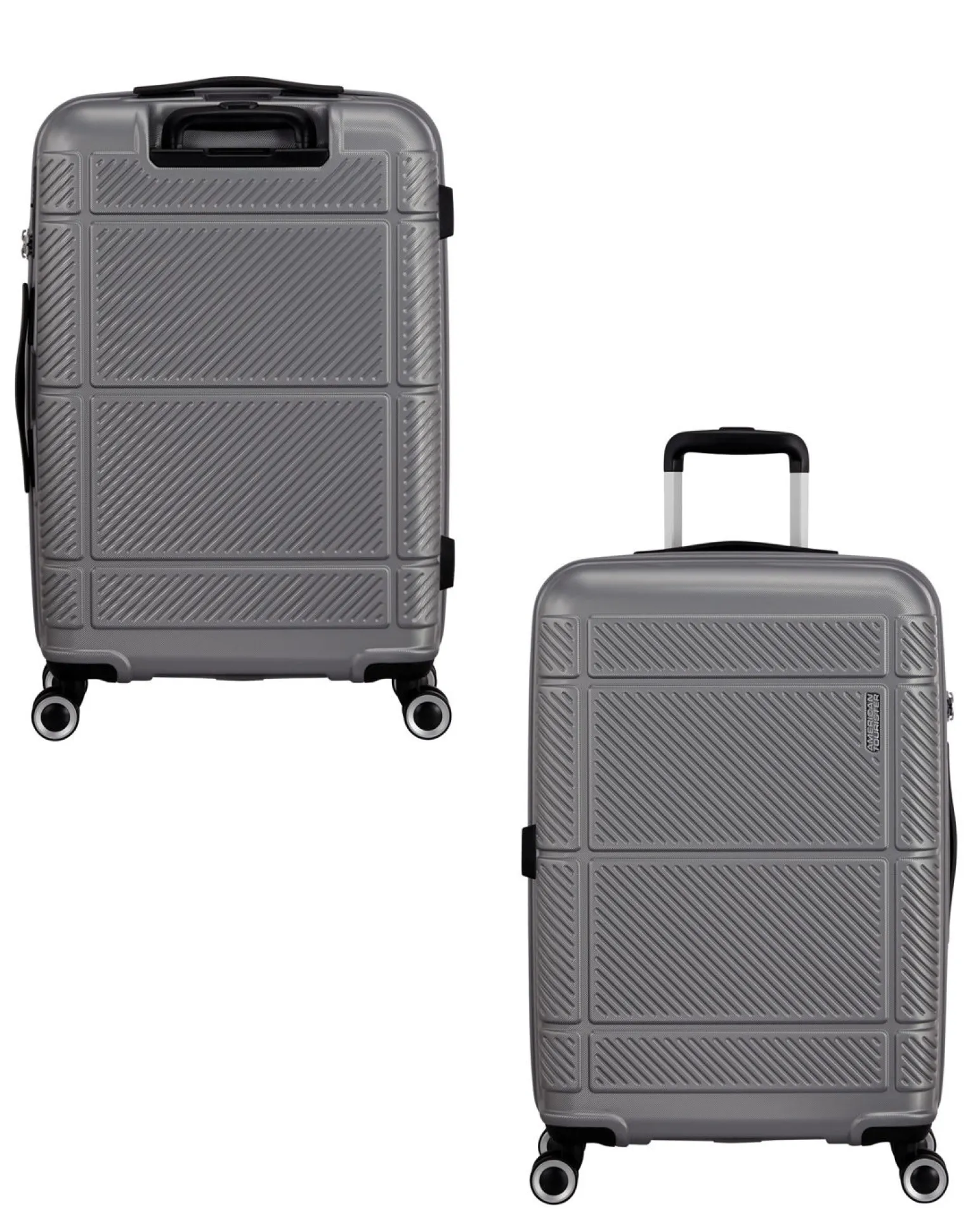 AMERICAN TOURISTER - TROLLEY GRIGIO IN ABS 4 RUOTE CON COMBINAZIONE TSA