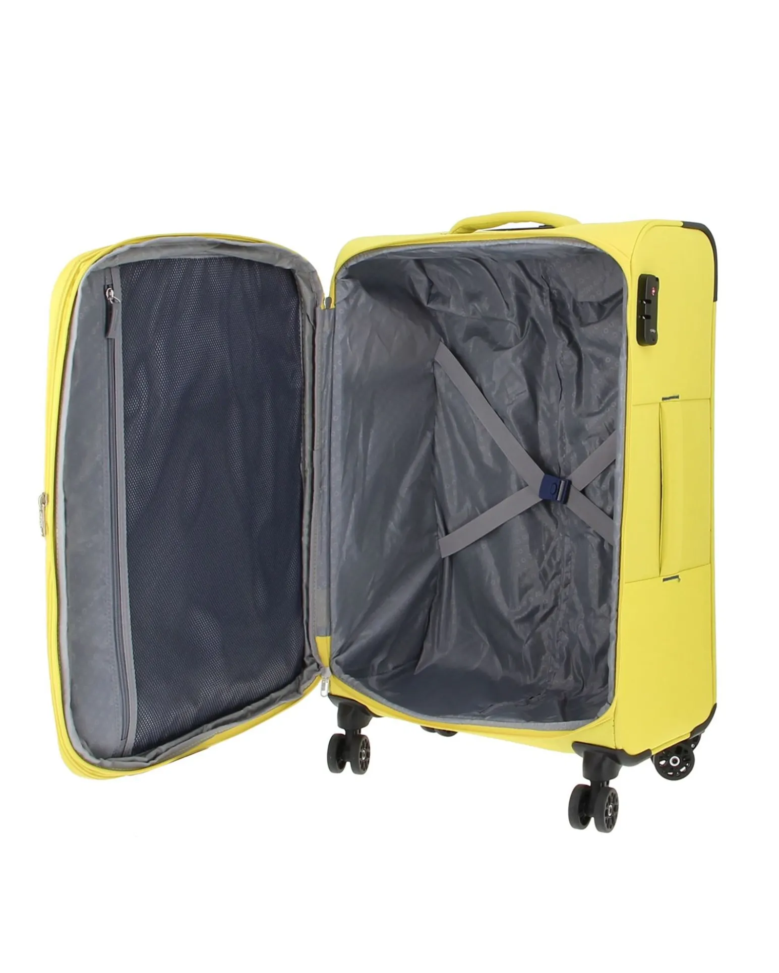 AMERICAN TOURISTER - TROLLEY LIME IN TESSUTO ESPANDIBILE CON LUCCHETTO TSA