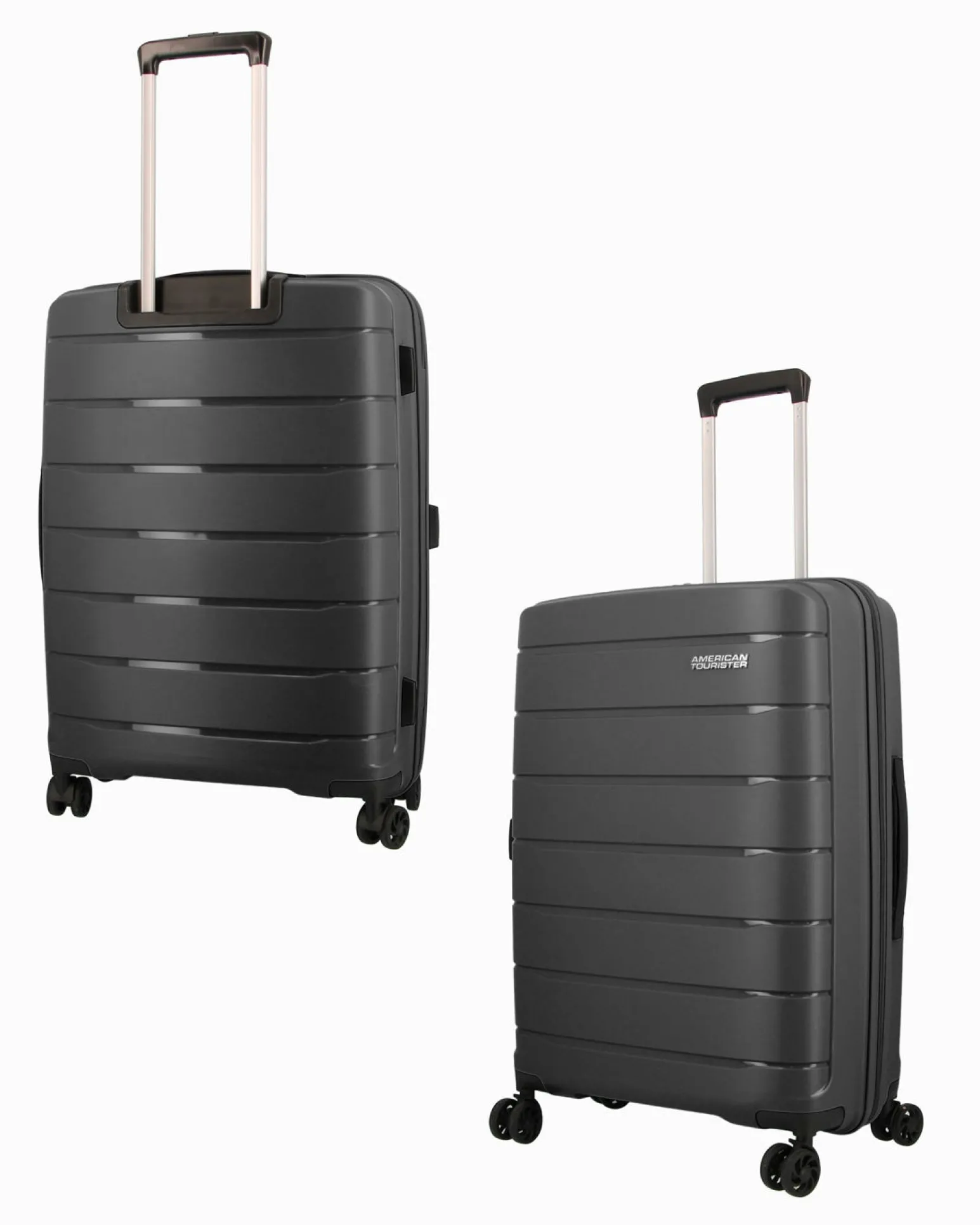 AMERICAN TOURISTER - TROLLEY NERO 4 RUOTE IN ABS CON COMBINAZIONE TSA