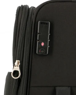 AMERICAN TOURISTER - TROLLEY NERO IN TESSUTO ESPANDIBILE CON COMBINAZIONE TSA