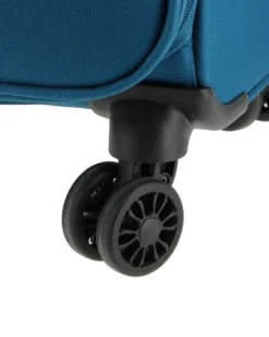 AMERICAN TOURISTER - TROLLEY PETROLIO IN TESSUTO 4 RUOTE CON COMBINAZIONE TSA