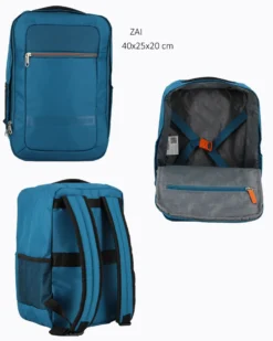 AMERICAN TOURISTER - TROLLEY PETROLIO IN TESSUTO 4 RUOTE CON COMBINAZIONE TSA