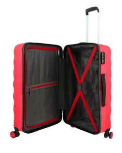 AMERICAN TOURISTER - TROLLEY ROSSO 4 RUOTE IN ABS CON COMBINAZIONE TSA