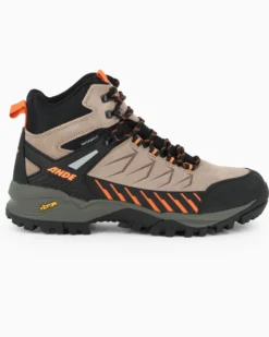 ANDE - SCARPONCINO DA TREKKING SNIPER HIGH WP  MARRONE CON DETTAGLI ARANCIONI E NERI, S53027W_6180