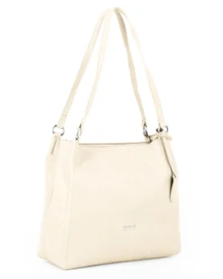 ANNES NICOLE - Borsa sacca crema con ciondolo removibile