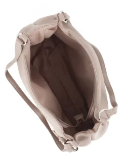 ANNES NICOLE - Borsa sacca taupe con ciondolo removibile