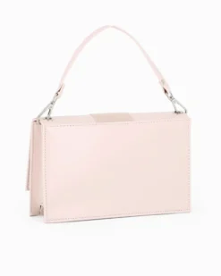 ANNES NICOLE - Pochette nude con patta e tracolla a catenina