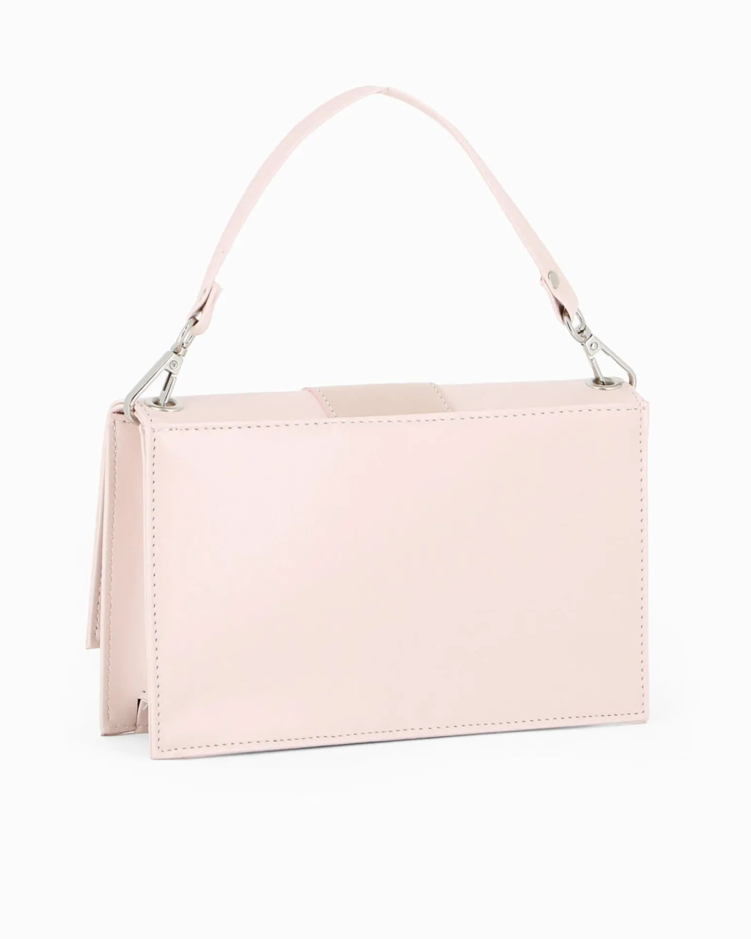ANNES NICOLE - Pochette nude con patta e tracolla a catenina