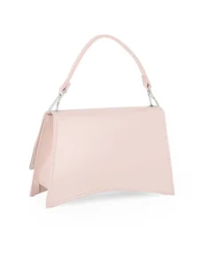 ANNES NICOLE - Pochette nude con un manico e fascia in lurex sulla patta MADE IN ITALY