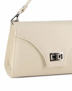 ANNES NICOLE - Pochette panna un manico con patta e chiusura a girello, MADE IN ITALY