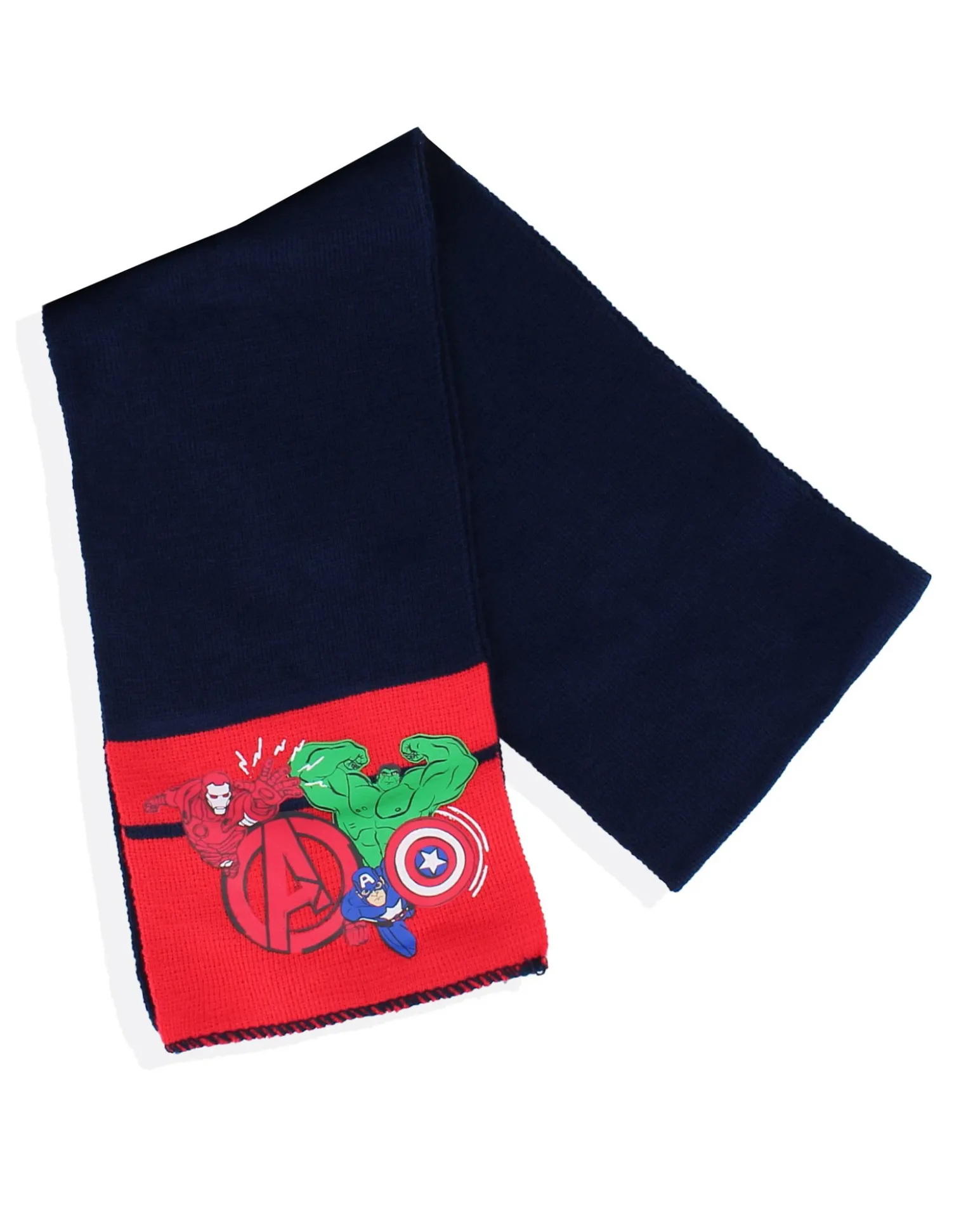 AVENGERS - Completo da bimbo con cappello, sciarpa e guanti blu