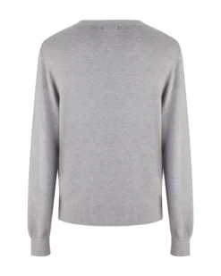 BACHATA - Cardigan manica lunga grigio con bottoni da donna