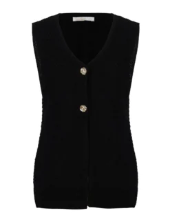 BACHATA - Cardigan smanicato con bottoni