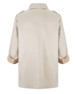 BACHATA - Giacca a camicia scamosciata beige da donna con tasche
