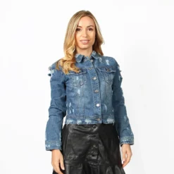 BACHATA - GIUBBINO JEANS BLU MEDIO