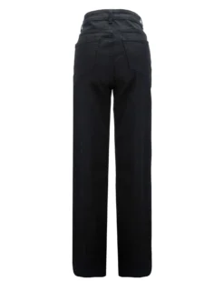 BACHATA - JEANS NERO DA DONNA CON STRASS LATERALI STRAIGHT FIT 5 TASCHE