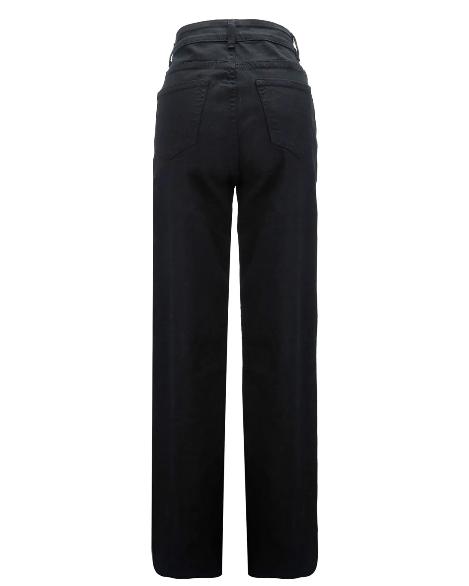 BACHATA - JEANS NERO DA DONNA CON STRASS LATERALI STRAIGHT FIT 5 TASCHE