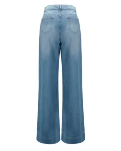 BACHATA - Jeans wide leg blu chiaro