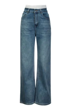 BACHATA - Jeans wide leg denim chiaro