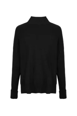 BACHATA - Maglia manica lunga a lupetto bordeaux da donna