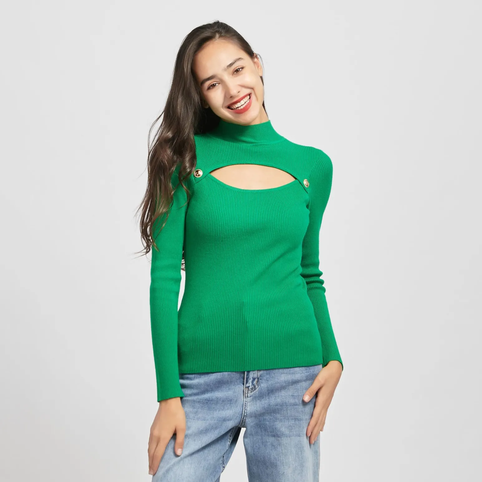 BACHATA - MAGLIA MANICA LUNGA FINEZZA 12 CON BUCO