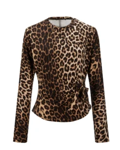 BACHATA - Maglia manica lunga leopardata