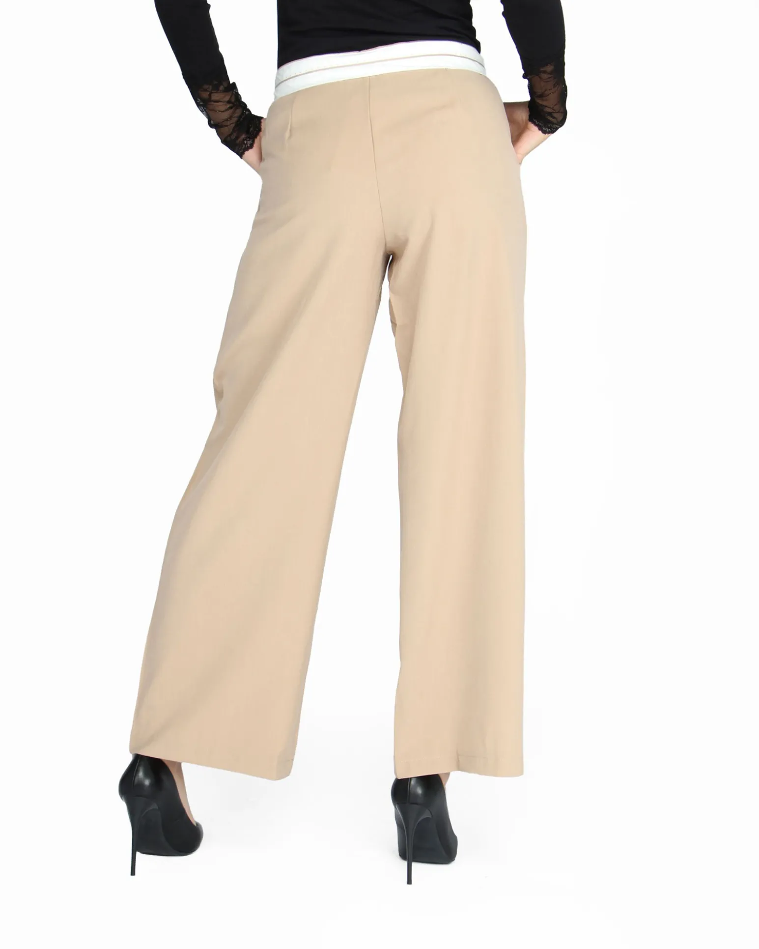 BACHATA - Pantalone a palazzo beige