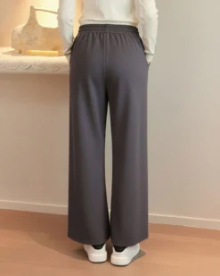 BACHATA - Pantapalazzo grigio scuro con elastico in vita