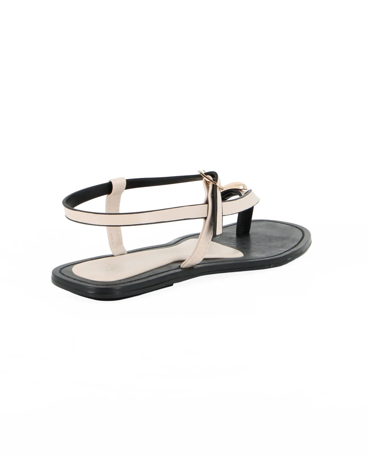 BACHATA - Sandalo infradito beige con dettaglio metallico