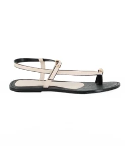 BACHATA - Sandalo infradito beige con dettaglio metallico