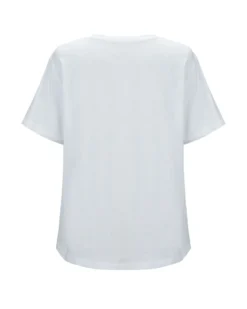 BACHATA - Tshirt manica corta bianca con stampa