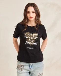 BACHATA - Tshirt manica corta con stampa beige