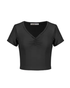BACHATA - Tshirt manica corta nera