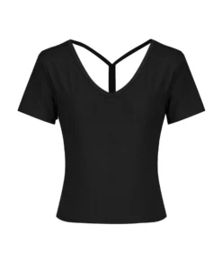 BACHATA -Tshirt manica corta nera