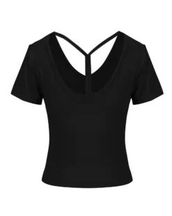 BACHATA -Tshirt manica corta nera