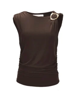 BACHATA - Tshirt smanicata con dettaglio ad anello
