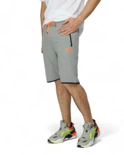 BERMUDA FELPA ZIP + STAMPA